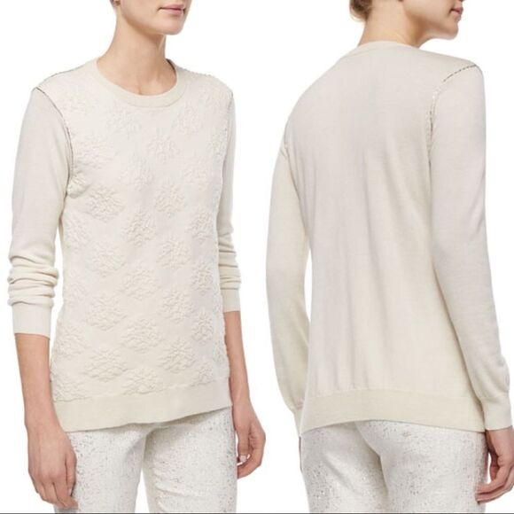 Lela Rose Textured Cashmere Sweater - Picture 2 of 12